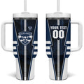 Personalized Geelong Cats Tumbler With Handle Modern Geometric Sports Graphic Style