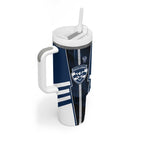 Personalized Geelong Cats Tumbler With Handle Modern Geometric Sports Graphic Style