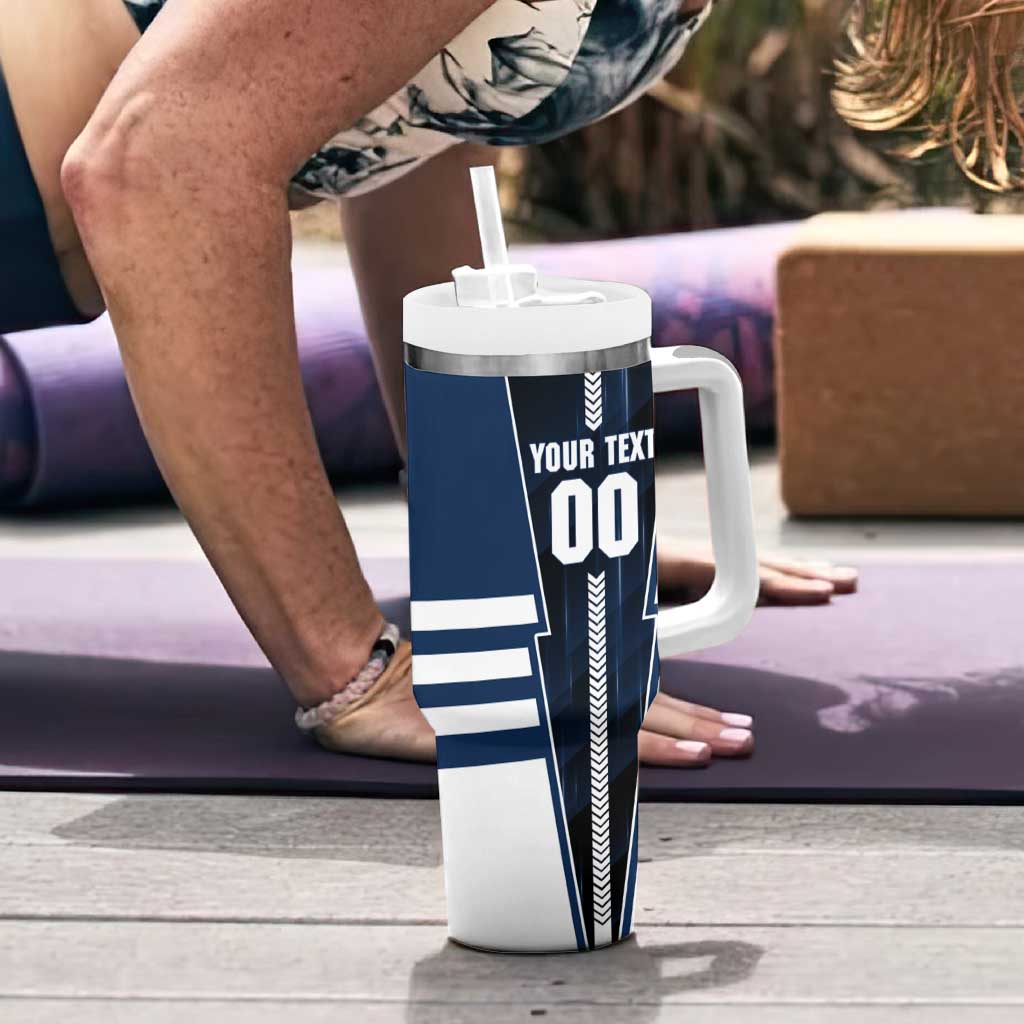 Personalized Geelong Cats Tumbler With Handle Modern Geometric Sports Graphic Style