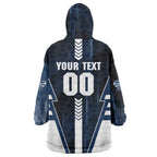 Personalized Geelong Cats Wearable Blanket Hoodie Modern Geometric Sports Graphic Style