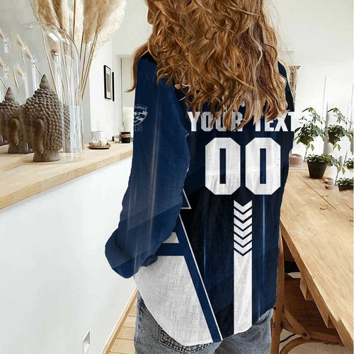 Personalized Geelong Cats Women Casual Shirt Modern Geometric Sports Graphic Style