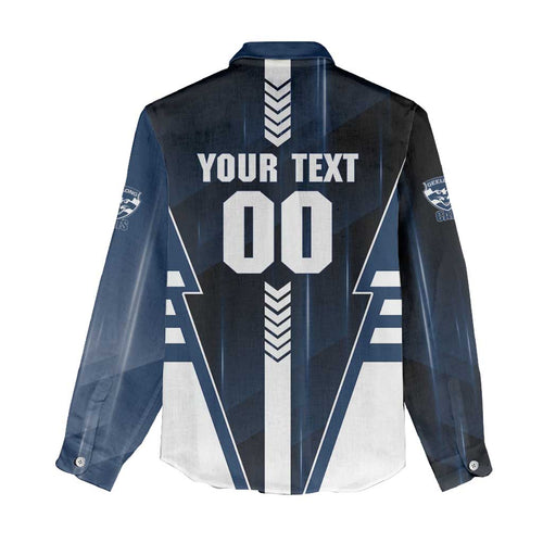 Personalized Geelong Cats Women Casual Shirt Modern Geometric Sports Graphic Style