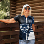 Personalized Geelong Cats Women Polo Shirt Modern Geometric Sports Graphic Style