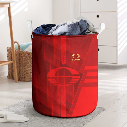 Gold Coast Suns Laundry Basket Modern Geometric Sports Graphic Style