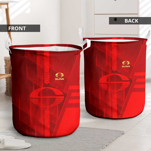 Gold Coast Suns Laundry Basket Modern Geometric Sports Graphic Style