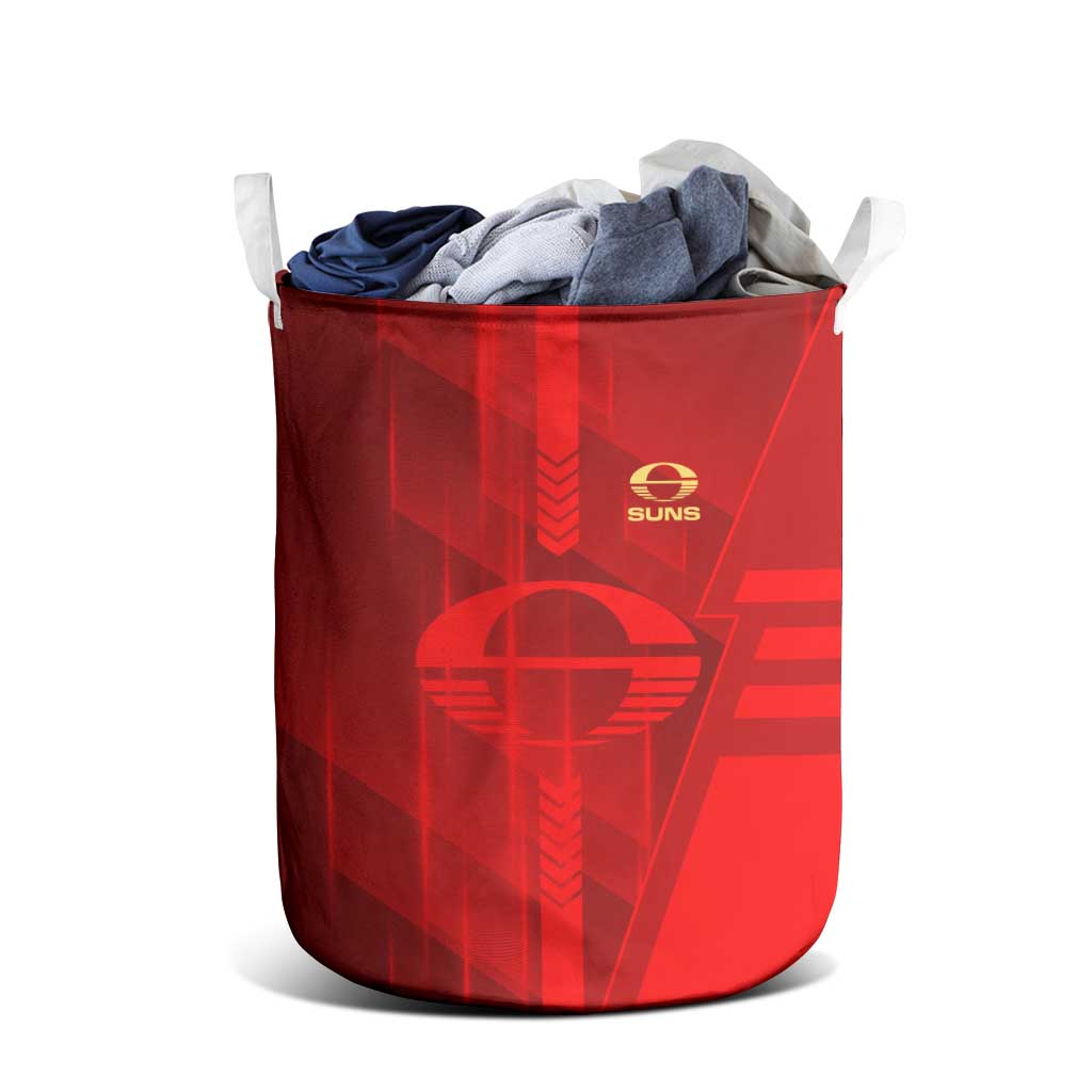Gold Coast Suns Laundry Basket Modern Geometric Sports Graphic Style