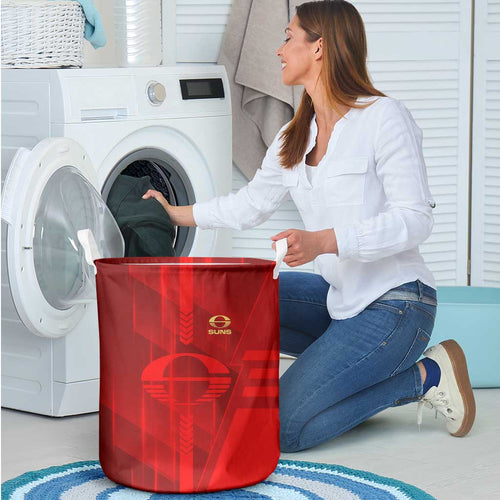 Gold Coast Suns Laundry Basket Modern Geometric Sports Graphic Style