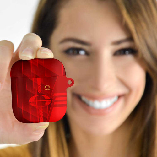 Gold Coast Suns AirPods Case Modern Geometric Sports Graphic Style