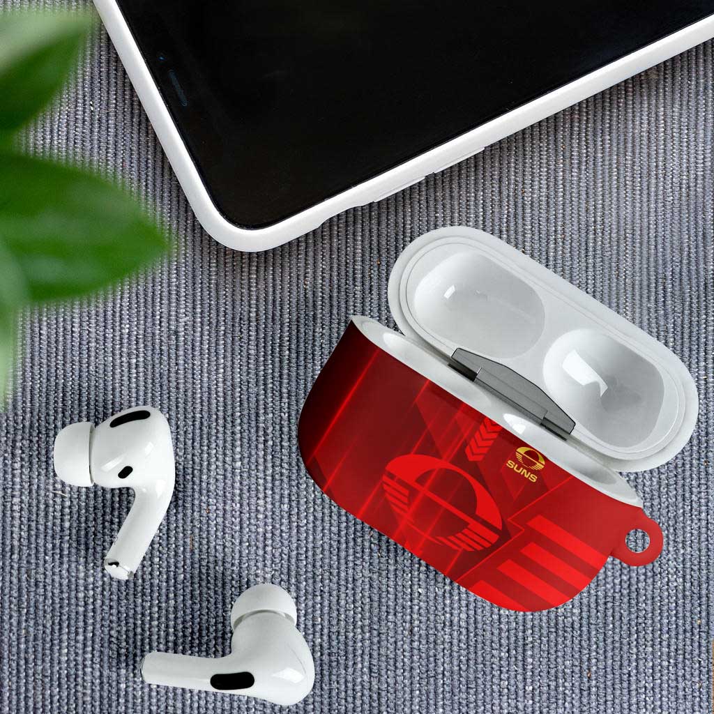 Gold Coast Suns AirPods Case Modern Geometric Sports Graphic Style