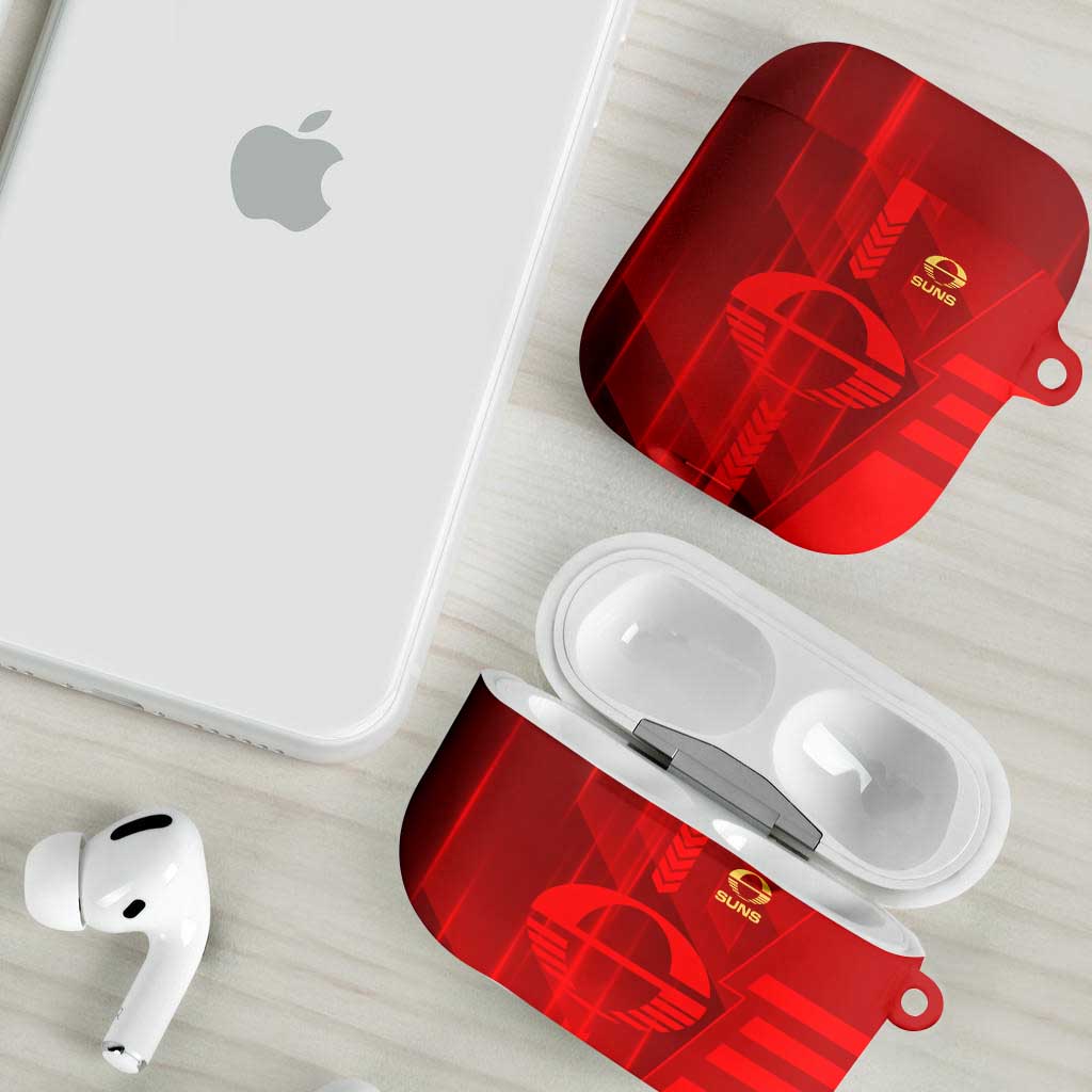 Gold Coast Suns AirPods Case Modern Geometric Sports Graphic Style