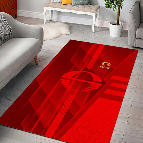 Gold Coast Suns Area Rug Modern Geometric Sports Graphic Style