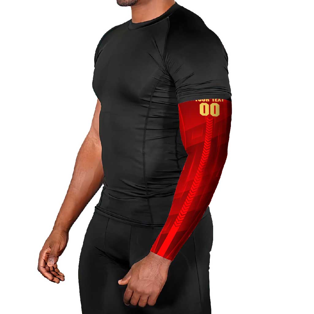 Personalized Gold Coast Suns Arm Sleeves Modern Geometric Sports Graphic Style