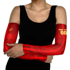 Personalized Gold Coast Suns Arm Sleeves Modern Geometric Sports Graphic Style