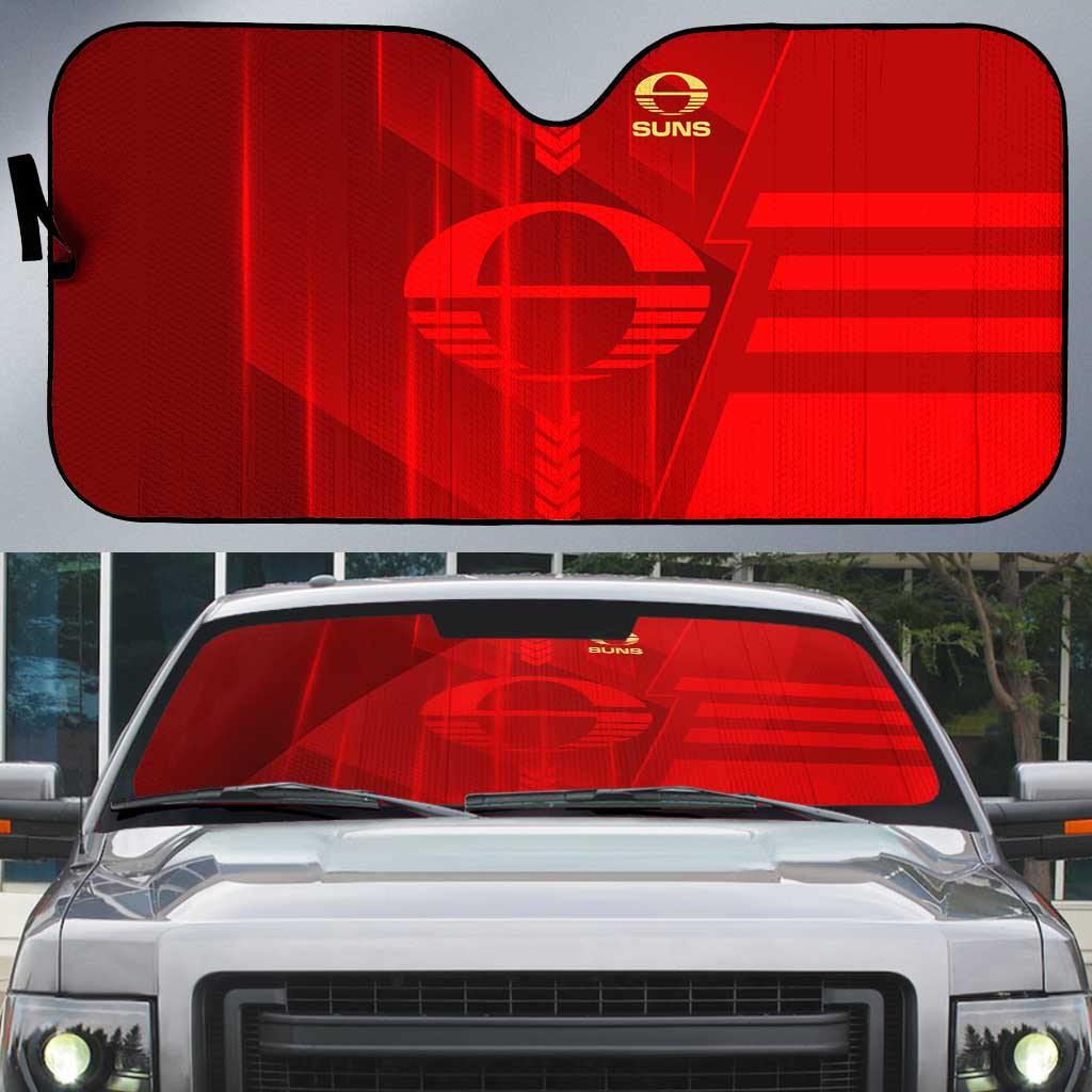 Gold Coast Suns Auto Sun Shade Modern Geometric Sports Graphic Style