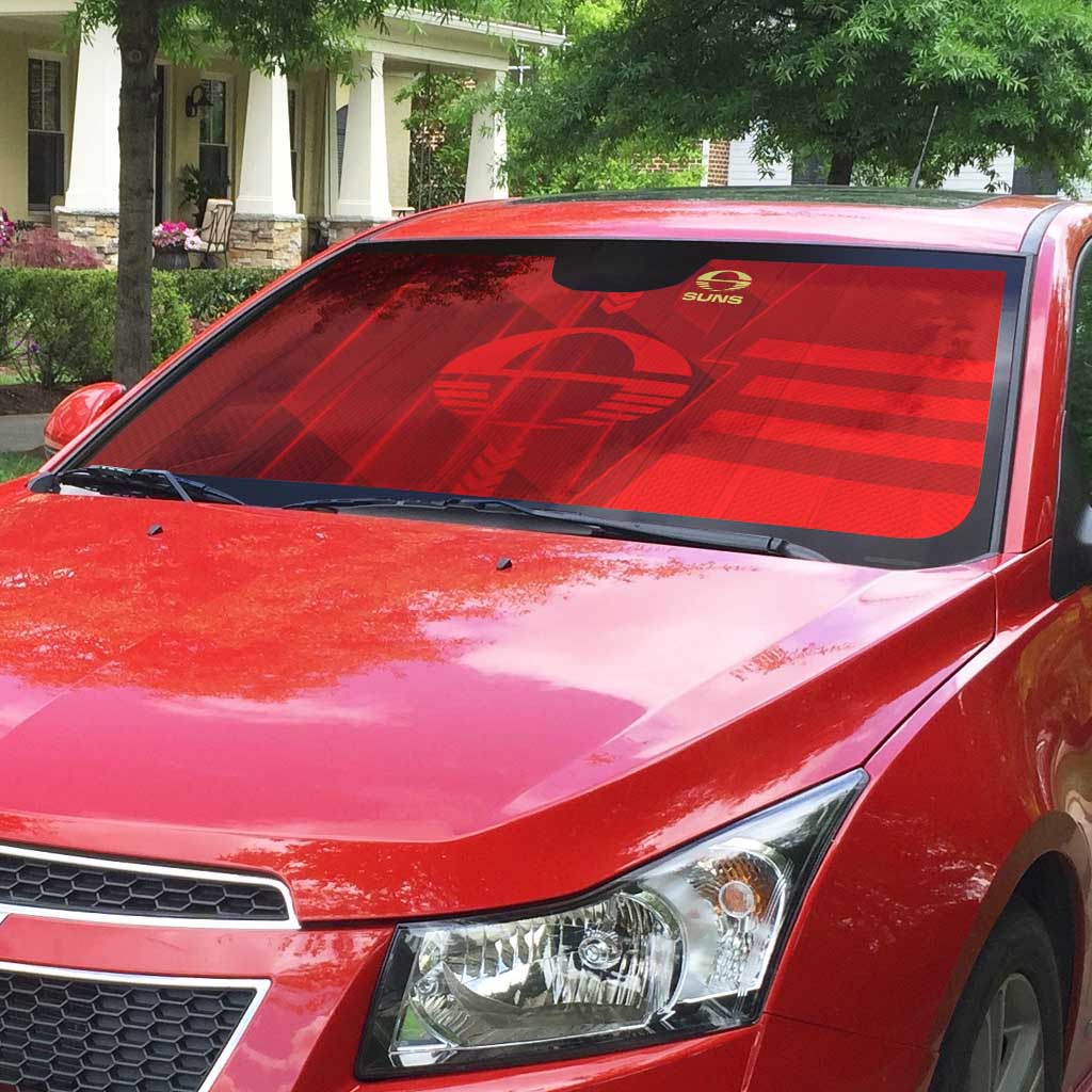 Gold Coast Suns Auto Sun Shade Modern Geometric Sports Graphic Style