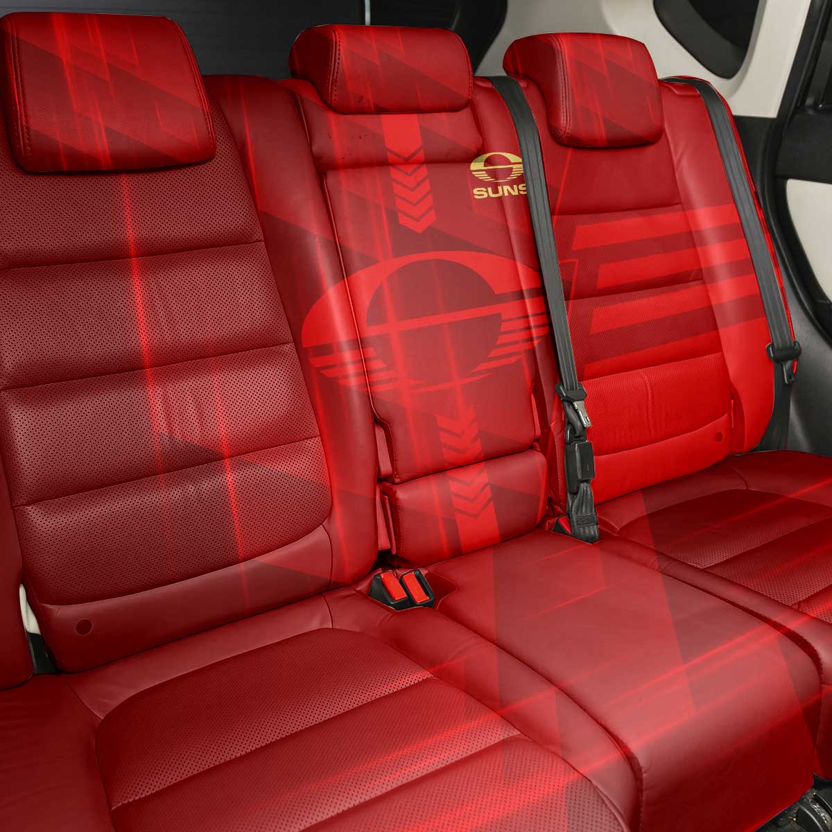 Gold Coast Suns Back Car Seat Cover Modern Geometric Sports Graphic Style