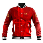 Personalized Gold Coast Suns Baseball Jacket Modern Geometric Sports Graphic Style