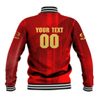 Personalized Gold Coast Suns Baseball Jacket Modern Geometric Sports Graphic Style