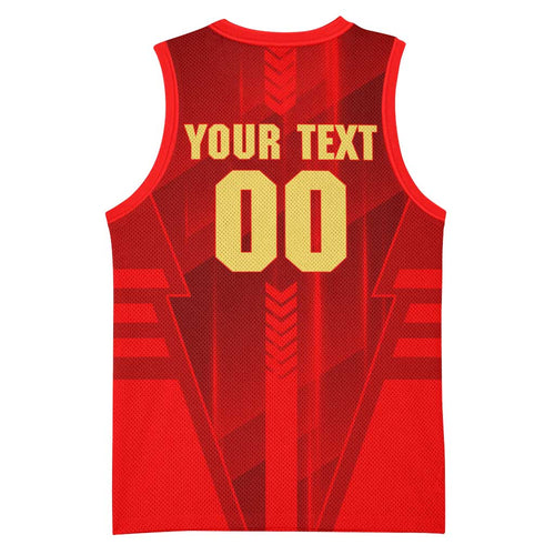Personalized Gold Coast Suns Basketball Jersey Modern Geometric Sports Graphic Style