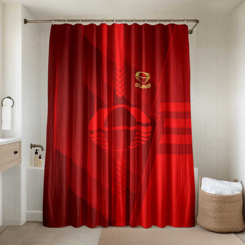 Gold Coast Suns Bathroom Set Modern Geometric Sports Graphic Style