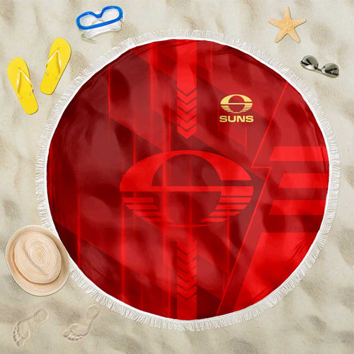 Gold Coast Suns Beach Blanket Modern Geometric Sports Graphic Style