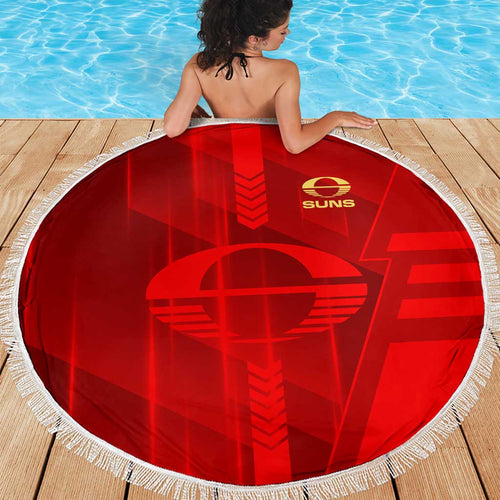 Gold Coast Suns Beach Blanket Modern Geometric Sports Graphic Style