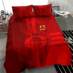 Gold Coast Suns Bedding Set Modern Geometric Sports Graphic Style