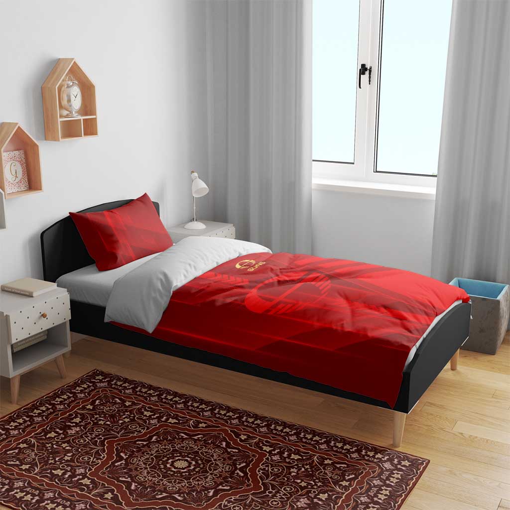 Gold Coast Suns Bedding Set Modern Geometric Sports Graphic Style