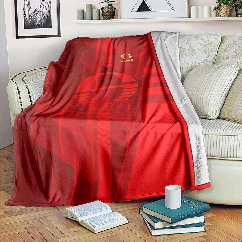 Gold Coast Suns Blanket Modern Geometric Sports Graphic Style