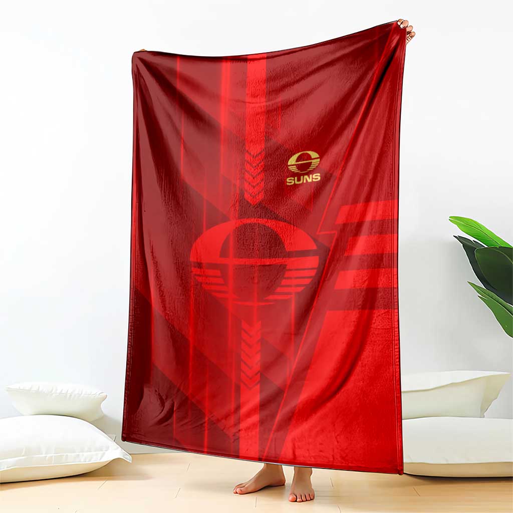 Gold Coast Suns Blanket Modern Geometric Sports Graphic Style