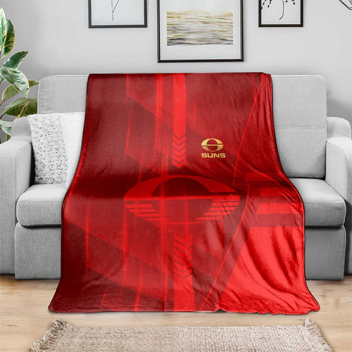 Gold Coast Suns Blanket Modern Geometric Sports Graphic Style
