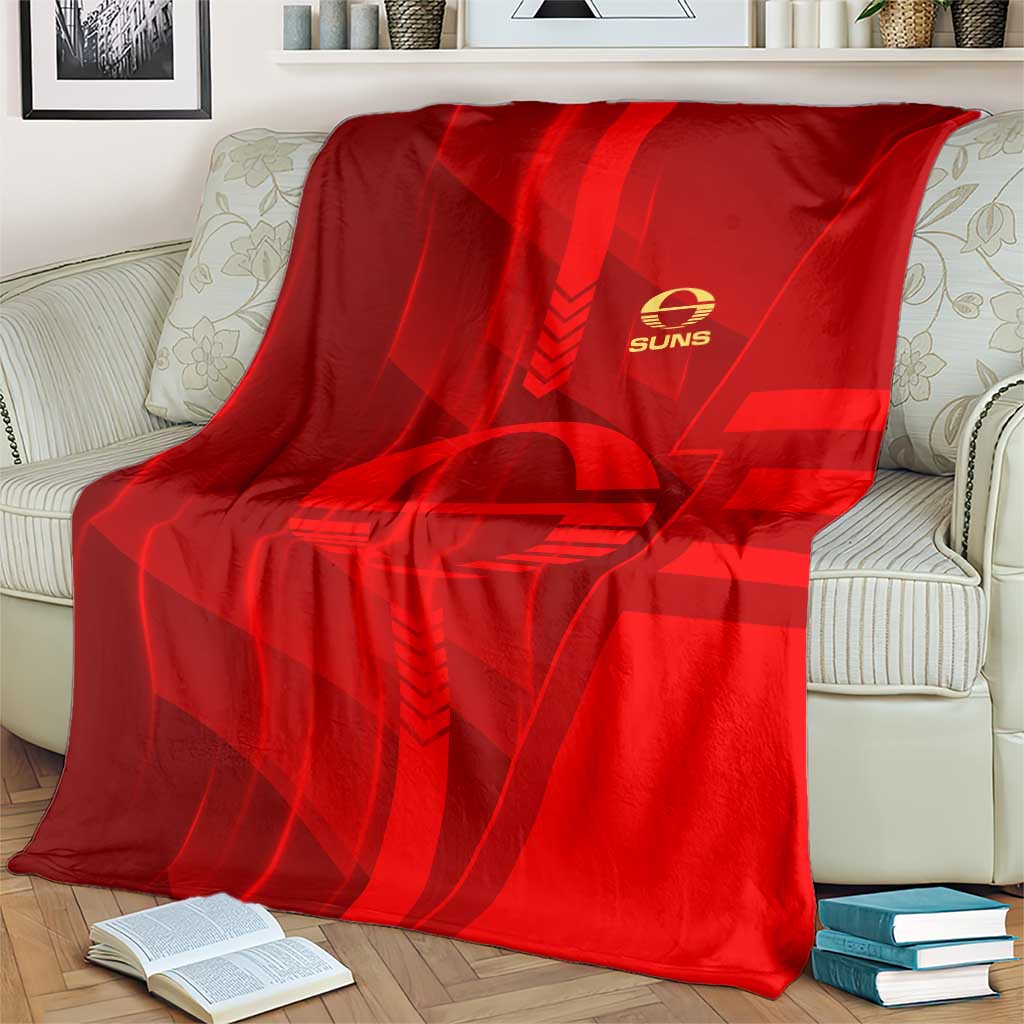 Gold Coast Suns Blanket Modern Geometric Sports Graphic Style