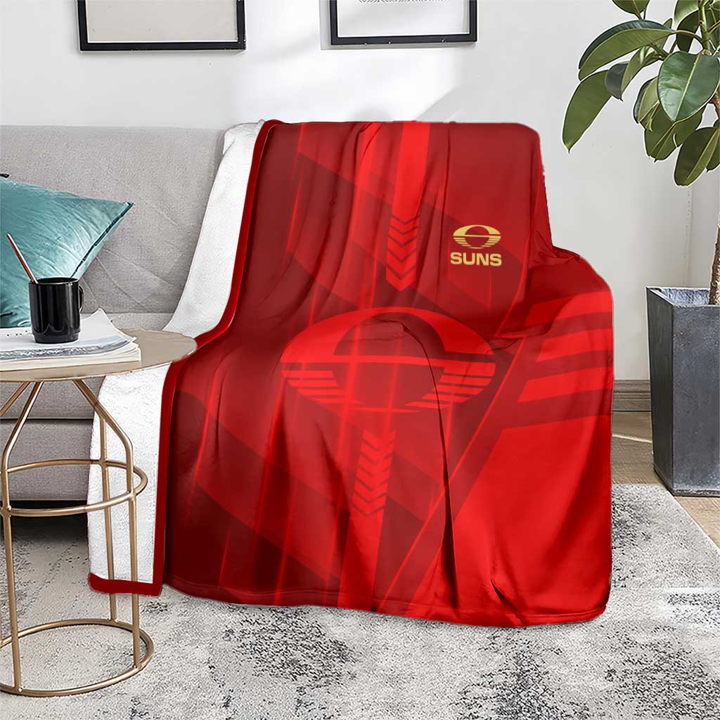 Gold Coast Suns Blanket Modern Geometric Sports Graphic Style