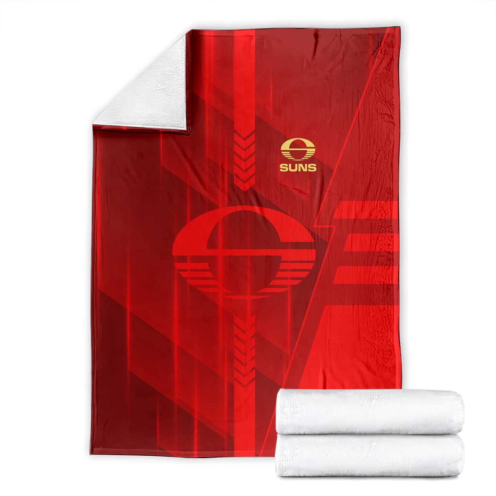 Gold Coast Suns Blanket Modern Geometric Sports Graphic Style