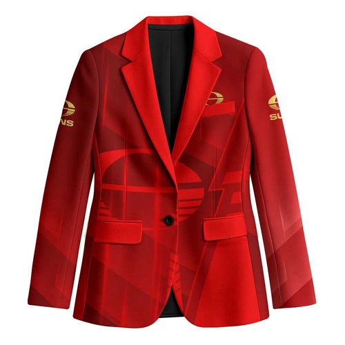 Personalized Gold Coast Suns Blazer Modern Geometric Sports Graphic Style