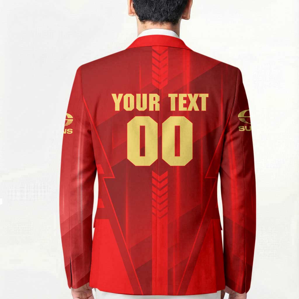 Personalized Gold Coast Suns Blazer Modern Geometric Sports Graphic Style