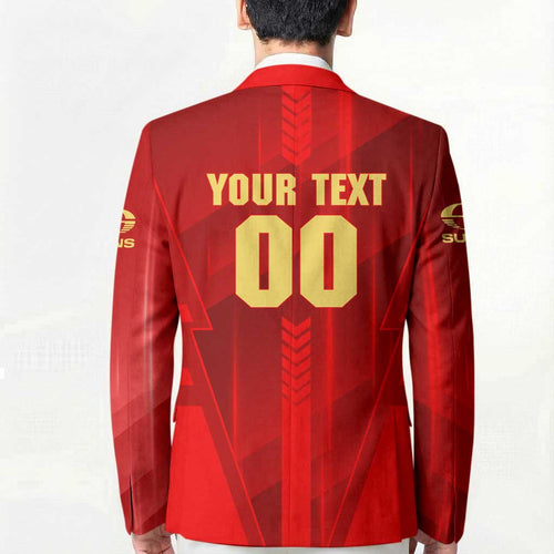 Personalized Gold Coast Suns Blazer Modern Geometric Sports Graphic Style