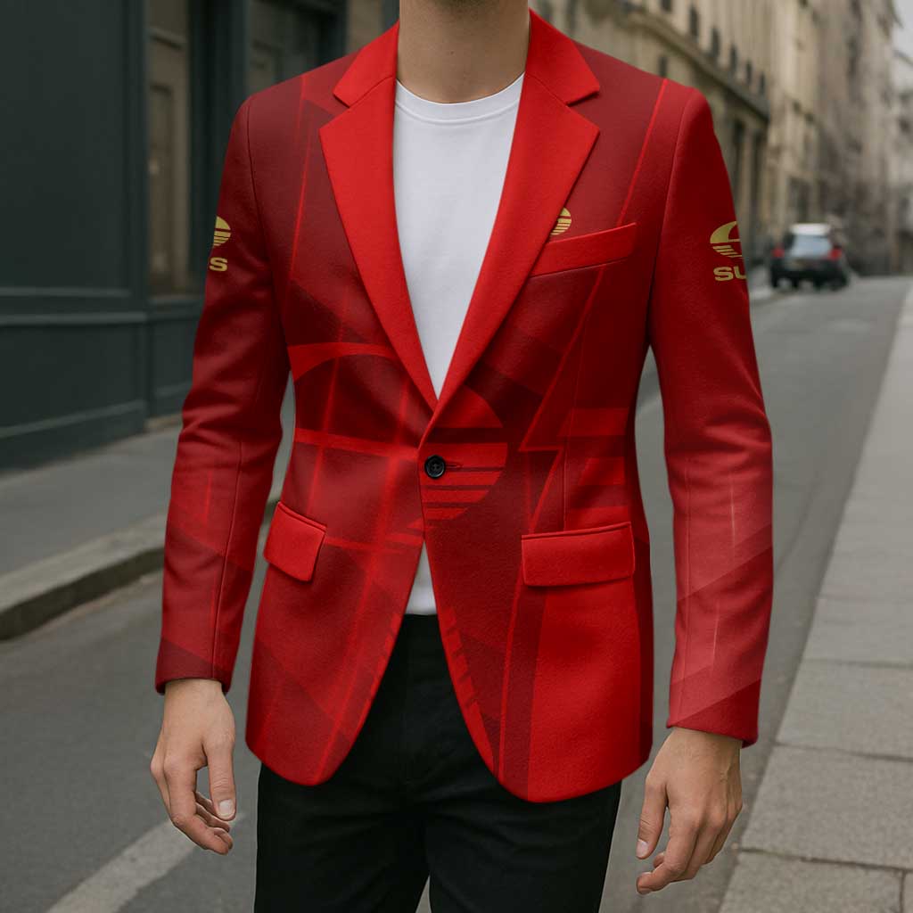 Personalized Gold Coast Suns Blazer Modern Geometric Sports Graphic Style