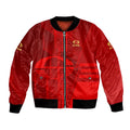 Personalized Gold Coast Suns Bomber Jacket Modern Geometric Sports Graphic Style
