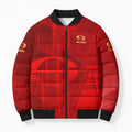 Personalized Gold Coast Suns Bomber Puffer Jacket Modern Geometric Sports Graphic Style