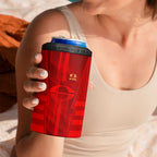 Personalized Gold Coast Suns 4 in 1 Can Cooler Tumbler Modern Geometric Sports Graphic Style