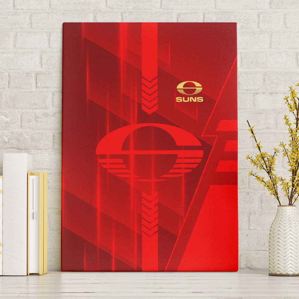 Gold Coast Suns Canvas Wall Art Modern Geometric Sports Graphic Style