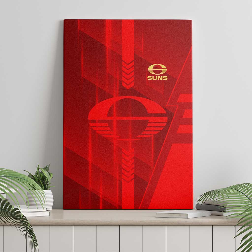 Gold Coast Suns Canvas Wall Art Modern Geometric Sports Graphic Style