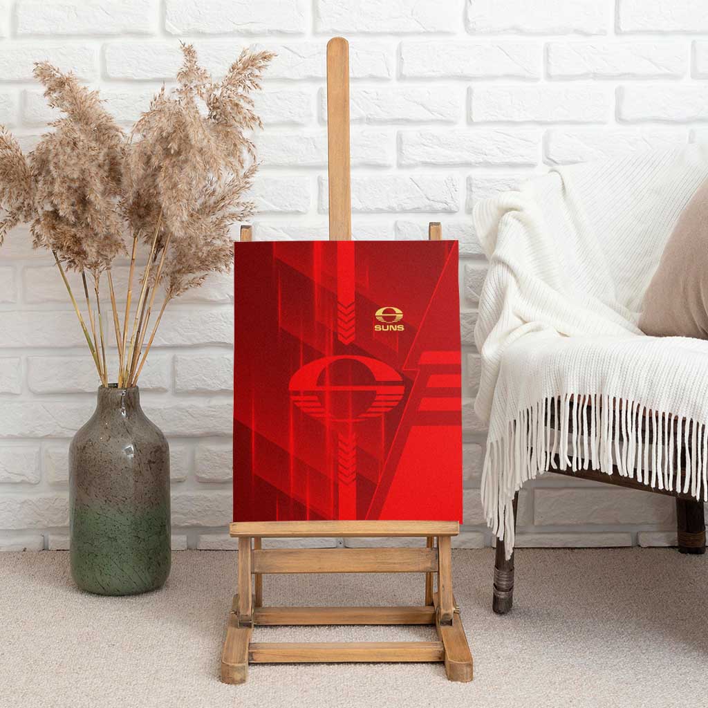 Gold Coast Suns Canvas Wall Art Modern Geometric Sports Graphic Style