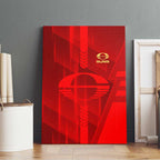 Gold Coast Suns Canvas Wall Art Modern Geometric Sports Graphic Style