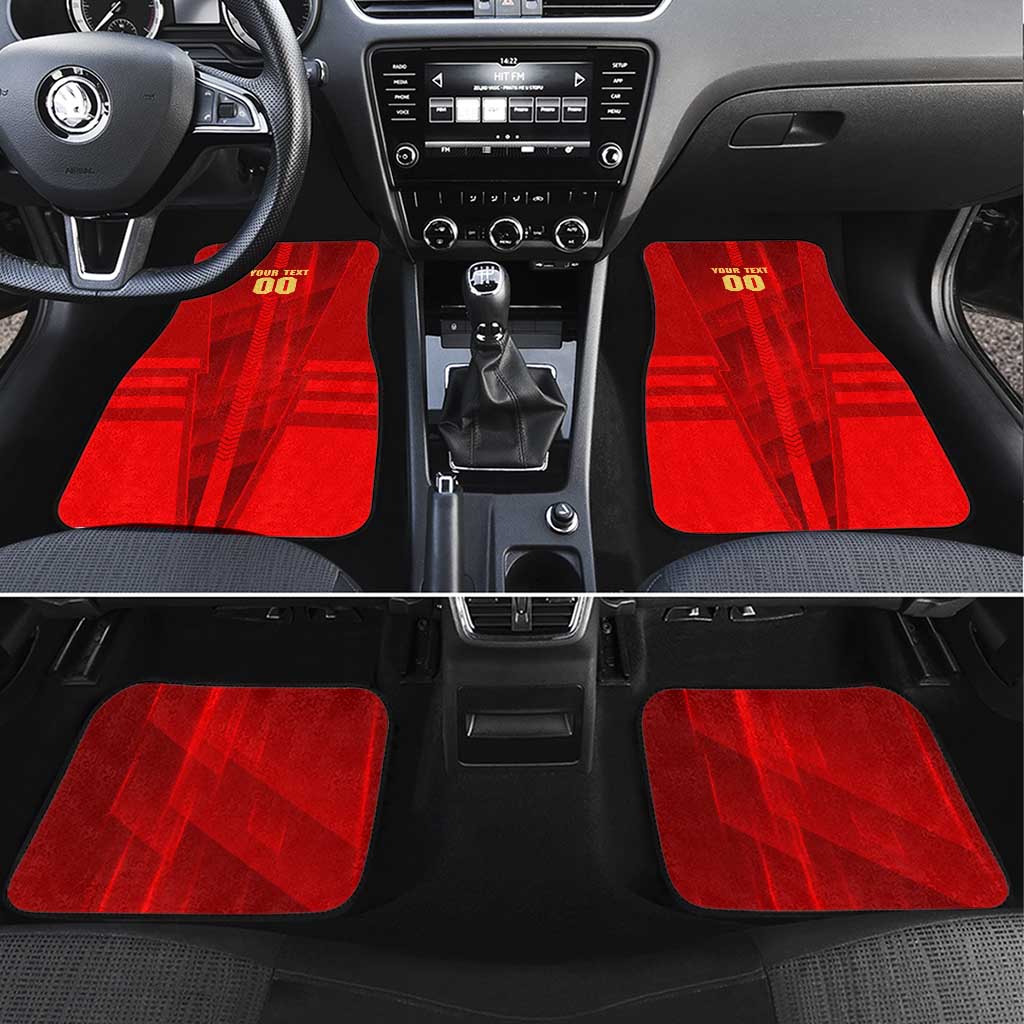 Personalized Gold Coast Suns Car Mats Modern Geometric Sports Graphic Style
