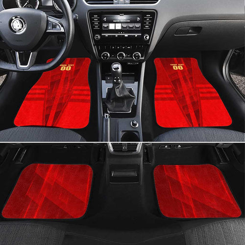 Personalized Gold Coast Suns Car Mats Modern Geometric Sports Graphic Style