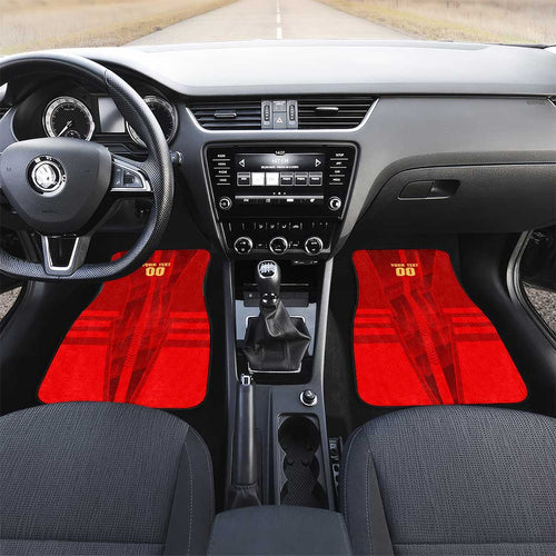 Personalized Gold Coast Suns Car Mats Modern Geometric Sports Graphic Style
