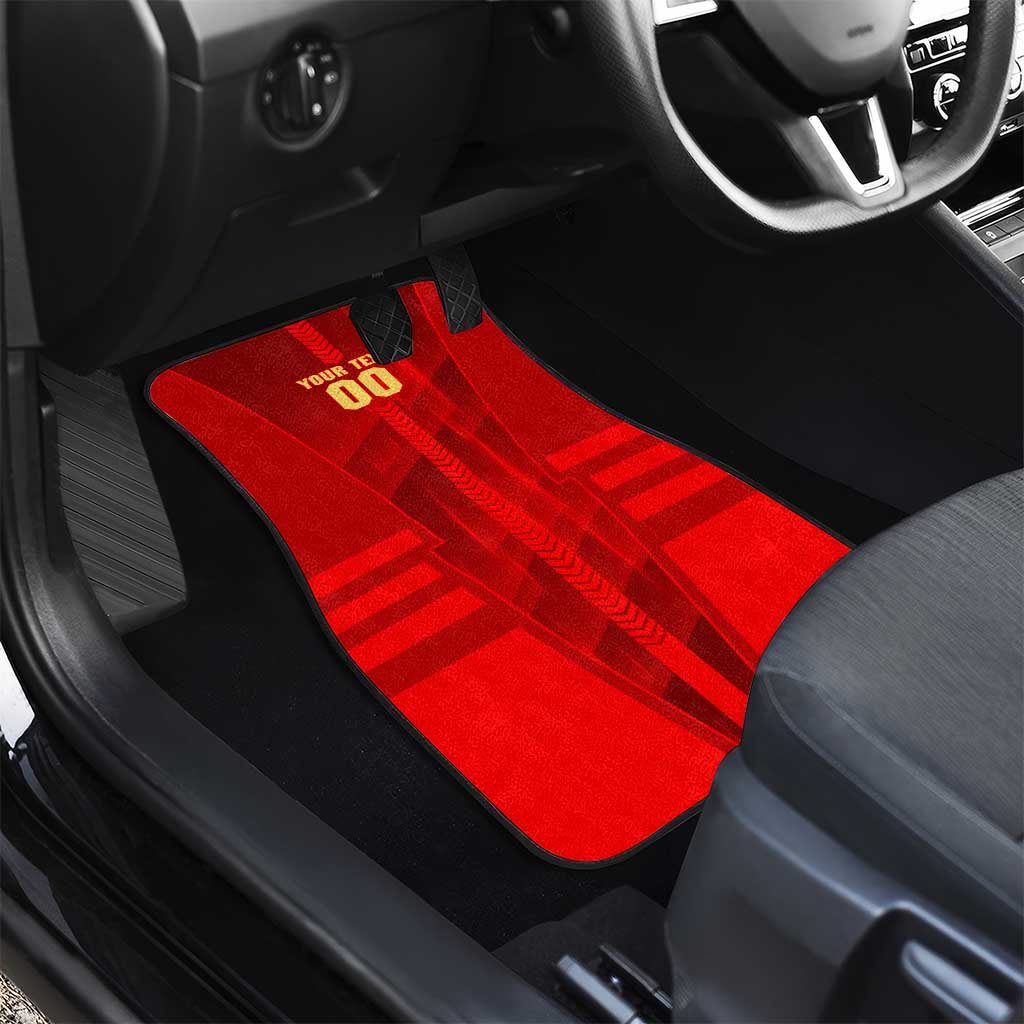Personalized Gold Coast Suns Car Mats Modern Geometric Sports Graphic Style