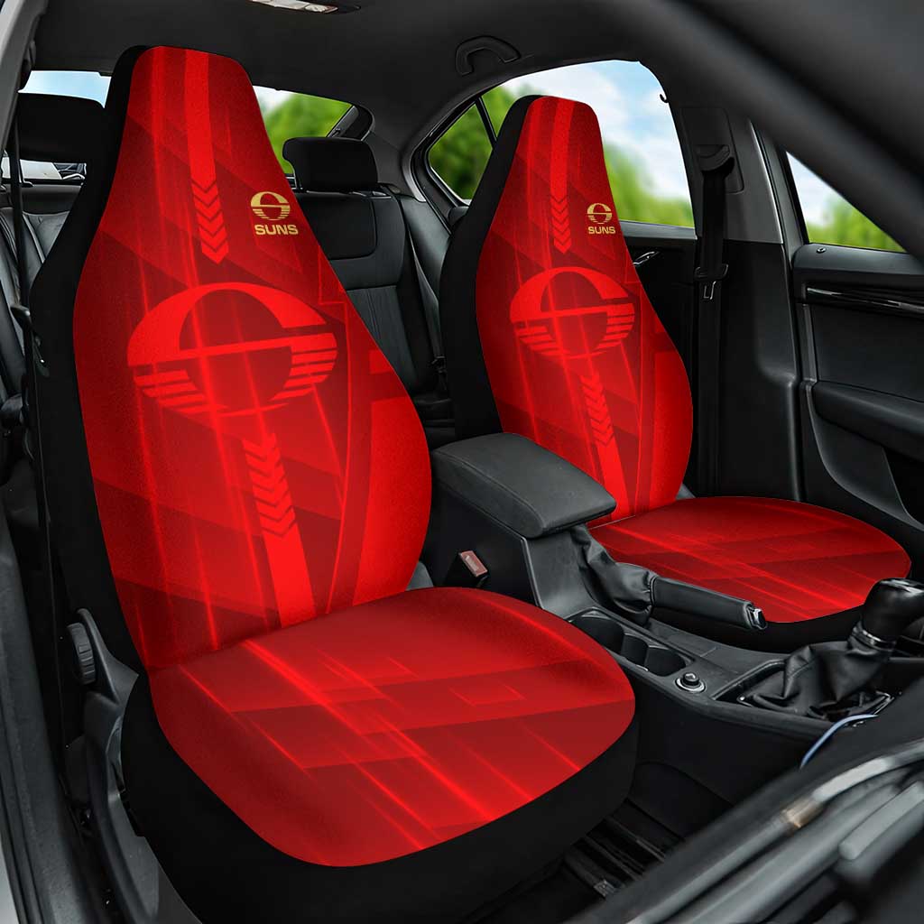 Gold Coast Suns Car Seat Cover Modern Geometric Sports Graphic Style